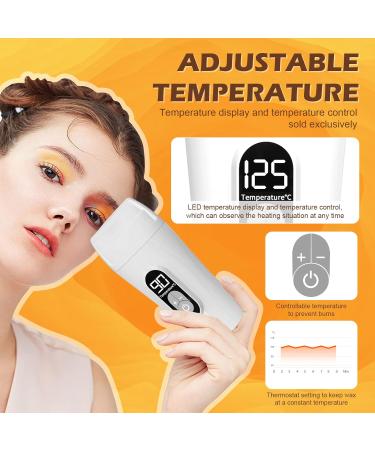 Honey Wax Roller Waxing Kit with Warmer & 2 Cartridges - Hair Removal Roll On Wax Heater Set for Sensitive Skin - Buy Online on GoSupps.com