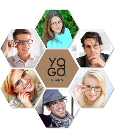 2 Pack Metal Full Rim Bifocal Reading Glasses for Men and Women +1.5 Black/Brown - Buy Online on GoSupps.com