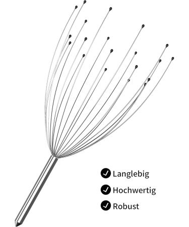 Buy Greenkoala Head Massage Device | 20-Finger Metal Handle Relaxation Tool | Premium Head Crawler & Free Finger Massage Ring | Wellness Essential - Buy Online on GoSupps.com