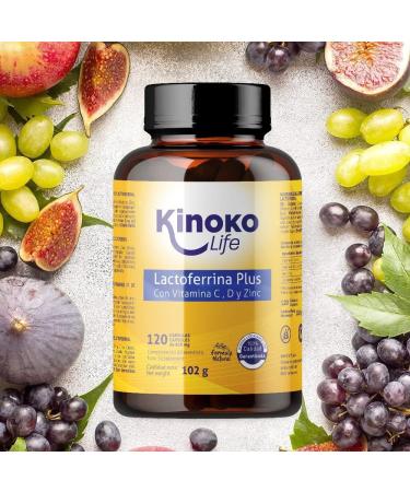 LactoFerrine Plus | 120 Vegetable Capsules | with 500mg Vitamin C | Vitamin D 2000 IU | Zinc Citrate | Supports a Healthy Immune System | Magnesium Stearate Free | Non-GMO - Buy Online on GoSupps.com