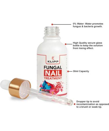 KLIPP Severe Fungal Nail Treatment with Tea Tree - Toenail & Fingernail Anti Fungal Strengthener for Ingrown & Thick Nails (30ml) - Buy Online on GoSupps.com