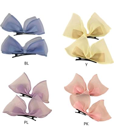 Muloo Cute Bowknot Shape Hairpins Hot Girls Glitter Bowknot Hair Clip Spring Summer Hair Clip for Woman Ponytail Hair Clip Blue - Buy Online on GoSupps.com