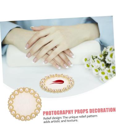  ELAYARD Nail Art Mixing Palette Resin Nail Art Palette with Crystal Gem Edge Nail Polish Mixing Plate Nail Art Display Board Nail Painting Palette - Buy Online on GoSupps.com