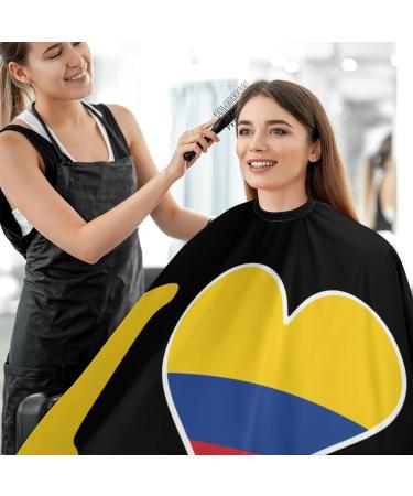 I Love Colombia Flag Hair Cutting Cape | Professional Barber Apron for Salon Hairdressing - Buy Online on GoSupps.com