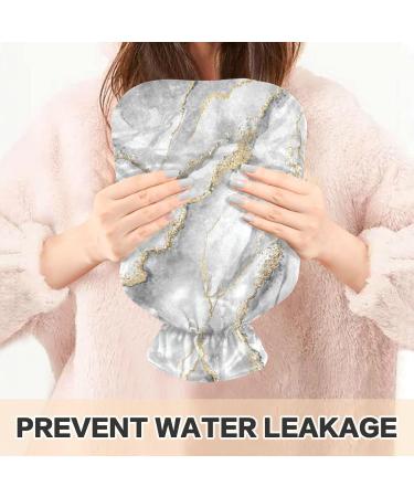 Shop 2L Hot Water Bottle with White Marble Gold Veins Cover - Pain Relief & Winter Warmer | International Shipping - Buy Online on GoSupps.com