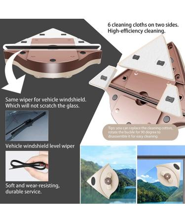 Grey Double-Sided Wipe Sided Magnetic Glass Wiper Cleaner Adjustable Glazed Windows Thickness Window Cleaner - Buy Online on GoSupps.com