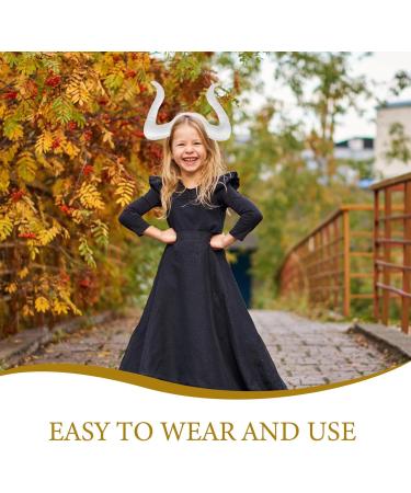 Ciieeo Devil Horns Headband Black: Cosplay Horn Hair Hoop Demon Headpiece Devil headband for Halloween Party Hair Accessory White - Buy Online on GoSupps.com