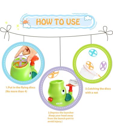 Sitodier Fly Slice Launcher Toy - Flying Saucer Outdoor Toy for Kids Aged 3-12 | Engaging Pressing & Catching Activity for Young Girls - Buy Online on GoSupps.com