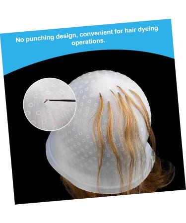 Mikinona Silicone Highlighter Cap Caps Barber Supply Hair Highlighting Kit Salon Hair Cap Salon Hair Highlight Hat Dyeing Color Tool Hair Highlighting Cap Dyeing Color Cap White - Buy Online on GoSupps.com