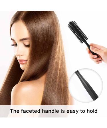 Wild Boar Bristle Hair Brush - Mini Round Blow-Dry Roller with Wooden Handle | Curling & Beard Brush for Men & Women - Buy Online on GoSupps.com