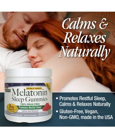 Nature's Answer Extra Strength Melatonin Sleep Gummies 5mg - 45 Mixed Berry Pectin Gummies - Buy Online on GoSupps.com