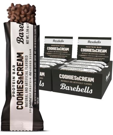 Barebells Protein Bars - Protein Snacks with High Protein - Chocolate Protein Bars - Perfect on The Go Protein Snack & Breakfast Bars (12 Count (Pack of 2) Cookies and Cream)