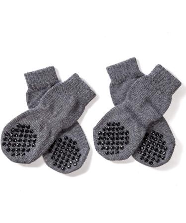 AKOPAWON Anti-Slip Socks for Dogs & Cats - 4 Pack Paw Protection | Rubber Reinforced | Sizes S-4XL for Pets 1-36kg & 5XL for Over 36kg | Gray - Buy Online on GoSupps.com