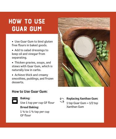 Judees Guar Gum Powder 1.5lb (24oz) - Keto-Friendly  Gluten-Free & Nut-Free - 100% Pure Guar Gum derived from Guar Beans - Low Carb Thickener - 3g Dietary Fiber per serving 1.5 Pound (Pack of 1) - Buy Online on GoSupps.com