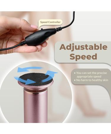 Electric Foot File & Scrubber - Dead Skin Remover with 60 Pads & Adjustable Speed for At-Home Spa Care - Buy Online on GoSupps.com