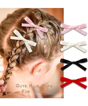 8pcs Satin Bowknot Hair Clips Accessories for Toddlers Girls Women Bow Claw Clip Hairpins Colorful Bow Tassel Hair Clips Ribbon Hair Barrettes - Buy Online on GoSupps.com