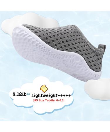 Kids Toddler Water Shoes | Barefoot Swim Beach Aqua Shoes for Boys & Girls | Quick Dry Outdoor Sports Shoes | Size 7-7.5 - Ty2 Bmeshgreyn - Buy Online on GoSupps.com