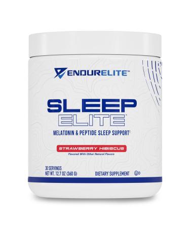 EndurElite Sleep Elite Sleep Drink Mix Supplement with Magnesium Sleep Aid Powder - Strawberry Hibiscus - 30 Servings