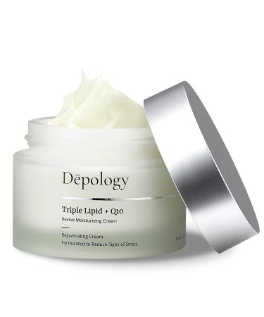 depology Triple Lipid+Q10 Facial Moisturizer | Daily Face Cream with Ceramides and Niacinamide for All Skin Types | Hydrating Face Moisturizer Targets Signs of Skin Stress | 1.69 fl oz Yellow - Buy Online on GoSupps.com