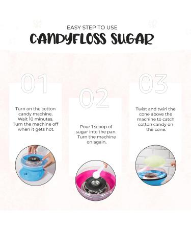 Baking Beauty and Beyond Premium Mint Chocolate Flavour Cotton Candy Floss Sugar - 800g Bulk Flossing Sugar for Every Occasion - Buy Online on GoSupps.com