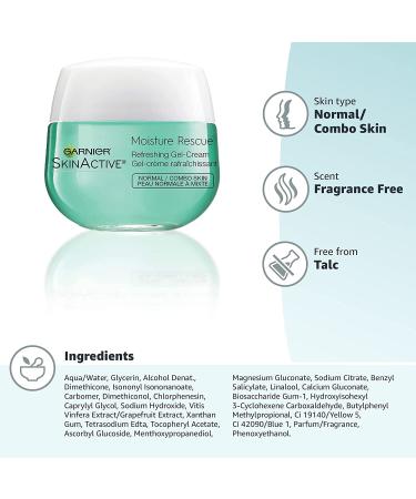 Garnier SkinActive Moisture Rescue Gel-Cream for NormalCombo Skin - 1.7 oz (50 g) | Hydrating & Refreshing - Buy Online on GoSupps.com