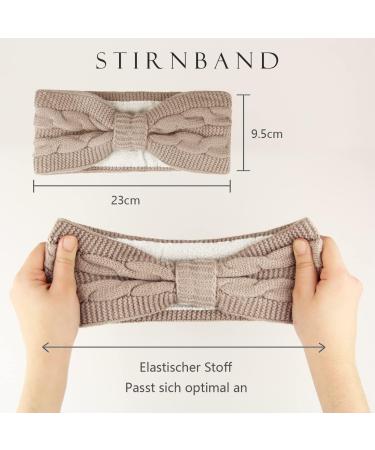 Shop SB1019 Pink Women's Knitted Headband - Loop & Braid Pattern Ear Warmer with Soft Fleece Lining | Stylish & Cozy for Winter - Buy Online on GoSupps.com