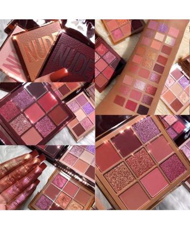 Allbestaye 9 Colors Eyeshadow Palette Glitter Metallic Nude Matte Smoky Eyes Makeup Waterproof - Buy Online on GoSupps.com