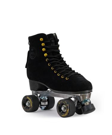 BTFL Pro Rollerskates Women, Kids or Men - Genuine Suede, Ideal for Outdoor Skating, Rink, Artistic and Rhythmic Roller Skating. Stylish Colors Available. (Black, Blue, Grey, Green, Pink) Faya Pro US Womens: 11 / US Mens: 9,5