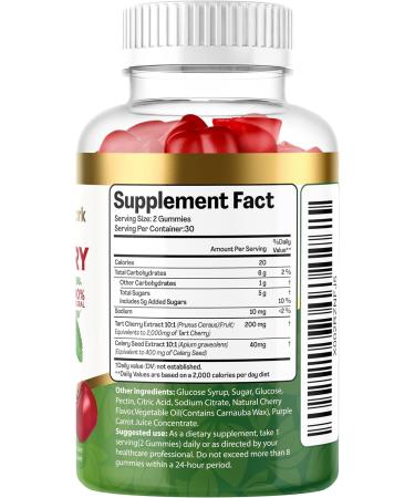 Katherine & Clark Tart Cherry Gold Gummies - Vegan Montmorency Extract for Joint Relief | 60 Count - Supports Healthy Uric Acid Levels - Made in the USA - Buy Online on GoSupps.com