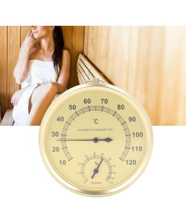 2-in-1 Sauna Hygrometer & Thermometer - Wall-Mounted Aluminum Hydrometer for Home Garden Greenhouse Spa - Buy Online on GoSupps.com