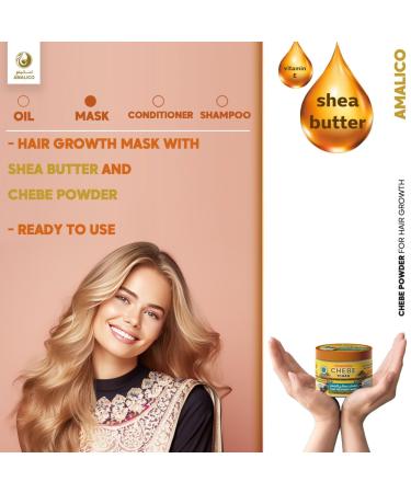 Hair Treatment Mask with Chebe Powder & Shea Butter - 7 oz | Best Hair Growth Solution for Damaged Hair - Buy Online on GoSupps.com