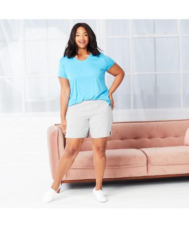 Just My Size by Hanes Women's Cotton Jersey Shorts 7 Inseam - JMS 2X Black - Buy Online on GoSupps.com