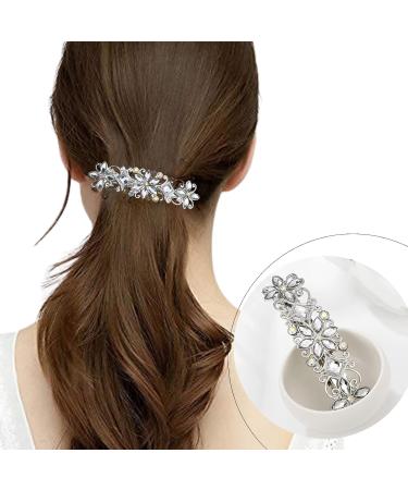 Rhinestone Pearl Hair Clips Set - Elegant Crystal Barrettes for Women, Bridal Wedding Hair Accessories - Buy Online on GoSupps.com