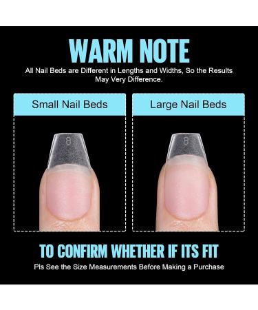 TOMICCA Short Coffin Nail Tips 360PCS - Soft Gel Full Cover Matte Clear False Acrylic Nails Kit - Buy Online on GoSupps.com