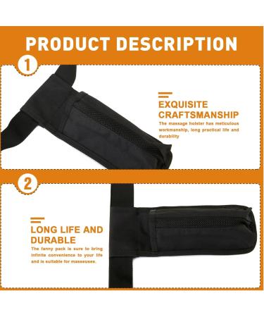 Adjustable Massage Bottle Lotion Oil Holster Belt - Sturdy Waist Holder for Creams - Black (Bag Only - Buy Online on GoSupps.com