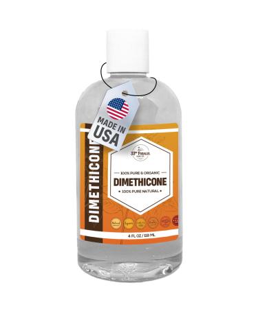 33rd Parallel | DIMETHICONE Oil (4 oz) 100% Pure, Cosmetic Grade | Widely Used in Moisturizers, Lotions, Primers, Foundations, Hair Products, Sunscreen, Wound Care | 4 Ounces