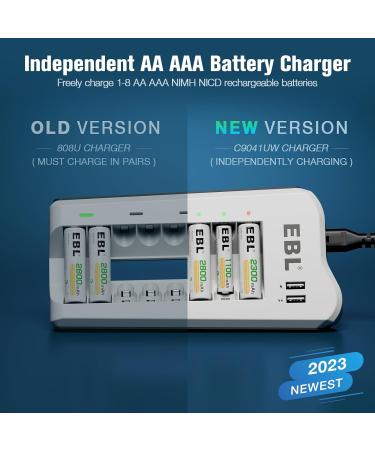 Buy EBL 2300mAh Ni-MH AA Rechargeable Batteries (16 Pack) & Charger - Fast Worldwide Shipping - Buy Online on GoSupps.com