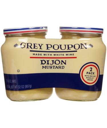 Grey Poupon Dijon Mustard 2 Pack 16oz each total 32oz
