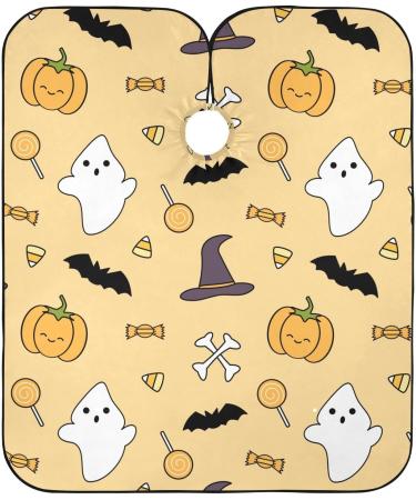 Waterproof Barber Cape - Halloween Ghost Pumpkin & Cheetah Haircut Bib for Men & Women | Unisex Hair Cutting Cape - Buy Online on GoSupps.com