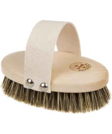 Starmann Beech Wood & Horsehair Body Brush - Dry Massage & Spa Hand Brush for Breast Care - Buy Online on GoSupps.com