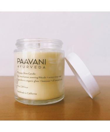 TRATAKA GHEE Candle - Organic Unscented Handmade 4 oz - Ayurveda Meditation - Chakra Balance - International Shipping - Buy Online on GoSupps.com