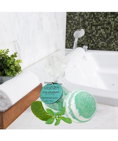 Vitabath Foaming Bath Bomb - Cool Spearmint & Thyme Aromatherapy Blend - 6 Ounce - Buy Online on GoSupps.com