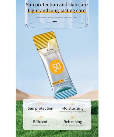  BAInuai Pack of 50 mini tubes of travel-size sunscreen waterproof sun protection with UVA/UVB protection SPF 50+ (3) - Buy Online on GoSupps.com