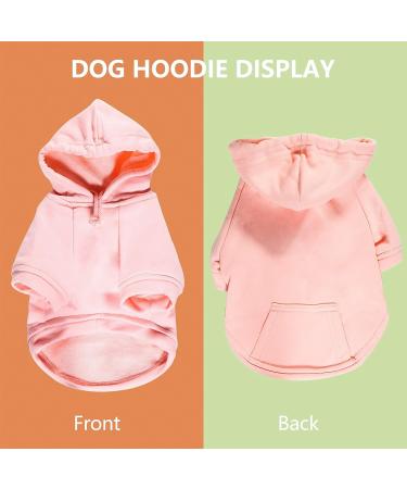 Furryilla Pet Clothes: Dog Hoodies Sweatshirt with Hood and Pockets (M Pink) - Medium Pink Dog Hoodie - Buy Online on GoSupps.com
