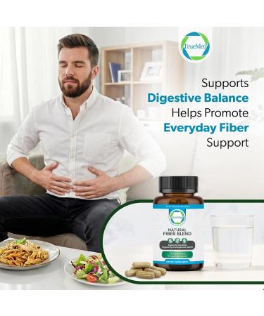 TRUEMED 3-in-1 Fiber Supplement 750mg Organic Blend with Psyllium Husk Chia & Flax Seed Plant-Based Fiber Capsules for Digestive Health & Cardiovascular Wellness Made in USA 90 Count - Buy Online on GoSupps.com