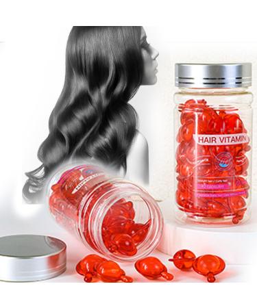Hair Vitamin Serum Capsule 40 Capsules Hair Treatment Serum Vitamins A C E B5 Moroccan Macadamia Avocado Oils No Rinse Enhance Hair Elasticity Hair Essential Oils for Women & Men Hair Repair