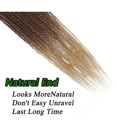 Senegalese Twist Crochet Hair 22 Inch Ombre Prelooped Braids for Black Women - 7 Packs (1B/30/27) - Buy Online on GoSupps.com