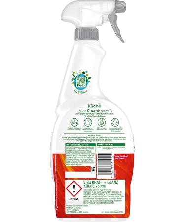 V Power+ Gloss Cleaner Spray 100% Natural Kitchen Grease Cleaner | 6 Pack (750ml) for Radiant Cleanliness - Buy Online on GoSupps.com