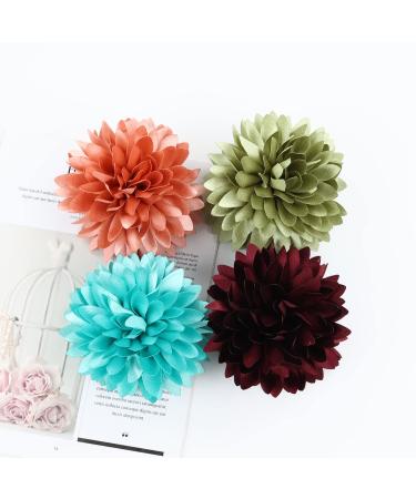 Cinaci 4 Pack Large Satin Daisy Floral Hair Clips for Women - Hair Accessories Set for Updos and Buns - Buy Online on GoSupps.com