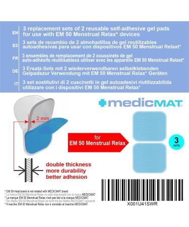 3x Replacement Set (6 Pieces) 100% Gel Pads for Beurer EM 50 Menstrual Relax Devices - Save Up to 30%! - Buy Online on GoSupps.com